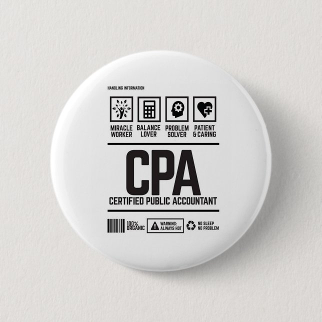 certified public accountant-CPA Button (Vorderseite)