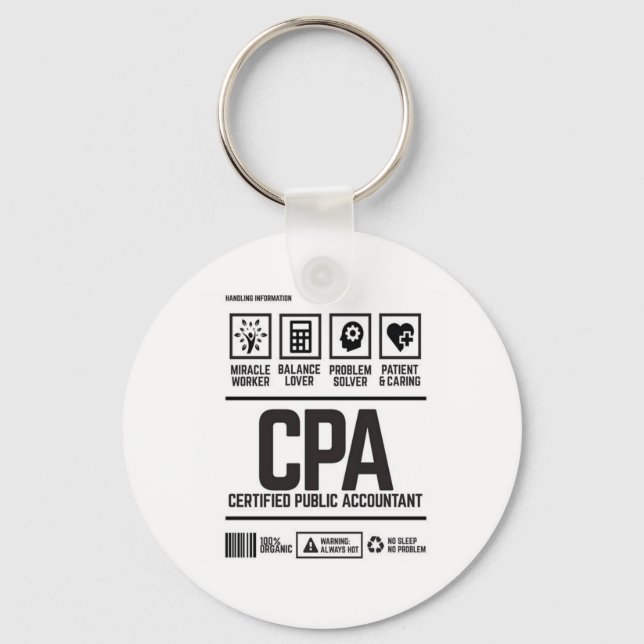 certified public accountant-CPA Schlüsselanhänger (Vorderseite)