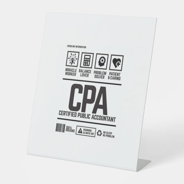 certified public accountant-CPA Sockelschild (Vorderseite)