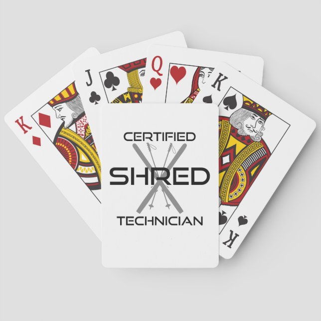 Certified Shred Technician Skiing Spielkarten (Rückseite)