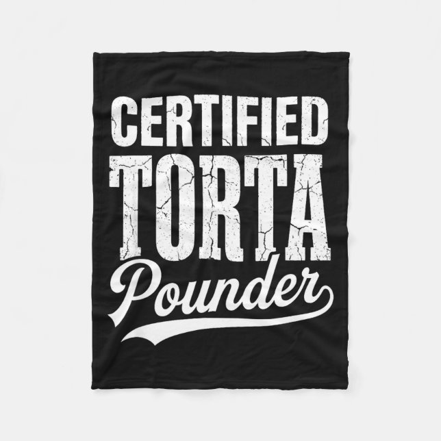 Certified Torta Under Chicano Slang Urban Humor  Fleecedecke (Vorderseite)