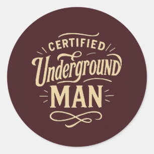 Certified Untergrund Man Fyodor Dostoevsky Tasse Runder Aufkleber