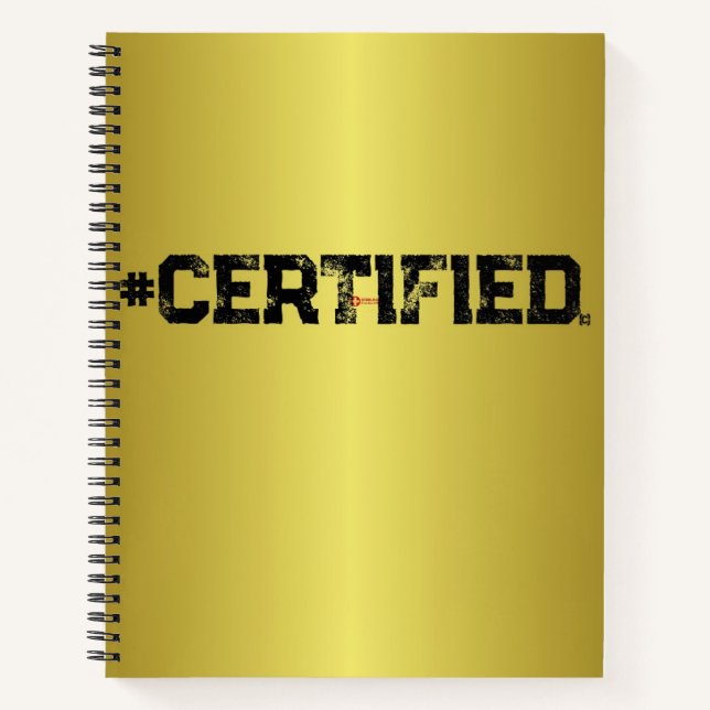 #CERTIFIFIED GOLD PLANNER NOTIZBUCH (Vorderseite)