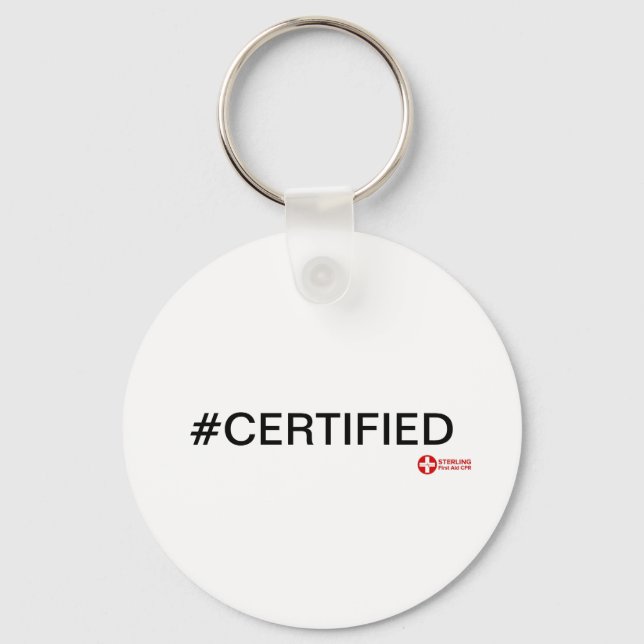 #CERTIFIFIFIED button Schlüsselanhänger (Vorderseite)