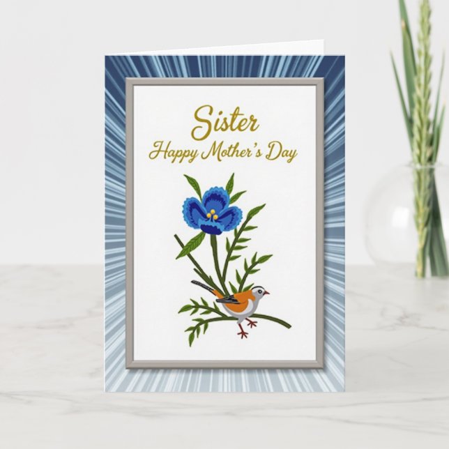 Cerulean Bloom Mutterkarte Karte (Vorderseite)
