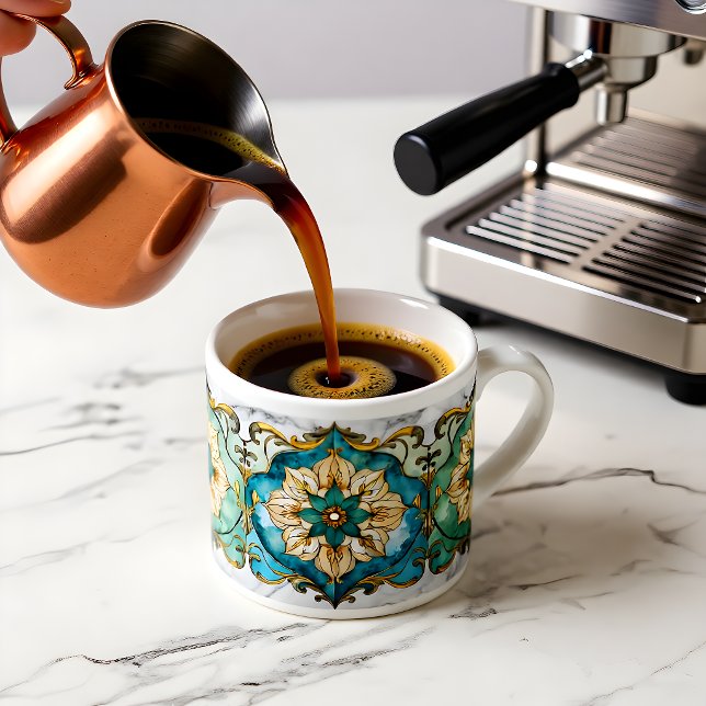 Cerulean Bloom Tapestry Espresso-Tasse Espressotasse (Cerulean Bloom Tapestry Espresso Cup)