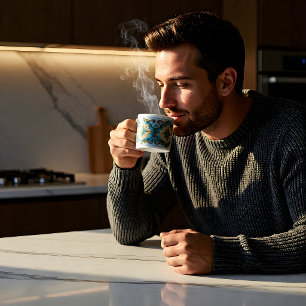 Cerulean Bloom Tapestry Espresso-Tasse Espressotasse
