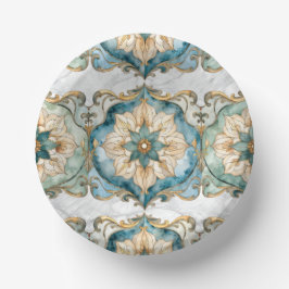 Cerulean Bloom Tapestry Party Papier-Schalen Pappteller