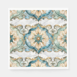 Cerulean Bloom Tapestry Party Serviette