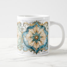Cerulean Bloom Teppich Riesen-Kaffeetasse