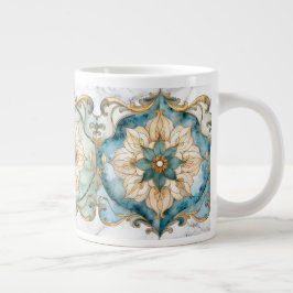 Cerulean Bloom Teppich Riesen-Kaffeetasse Jumbo-Tasse