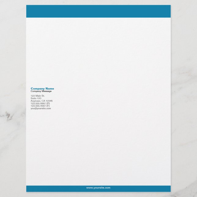Cerulean Blue Bars Briefkopf (Vorderseite)