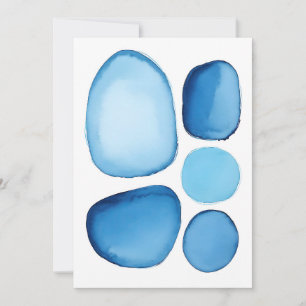 Cerulean Blue Essence Abstrakt Einladung