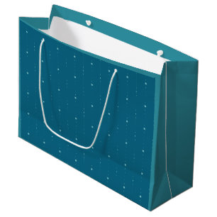 Cerulean Blue - Fallende Sterne Geschenktasche Große Geschenktüte