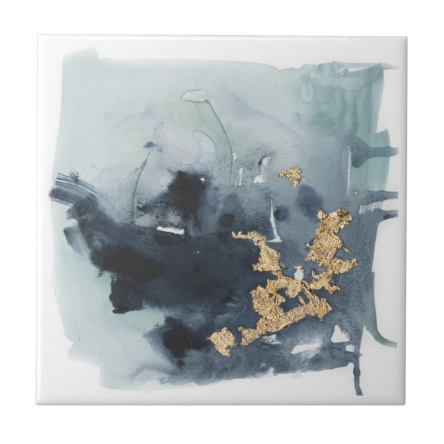 Cerulean & Gold Fliese (Vorderseite)