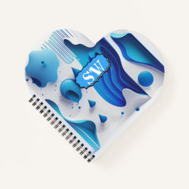 Cerulean Pulse Heart-Bound Personalized Journal Notizbuch