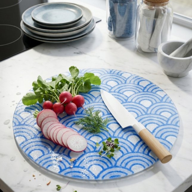 Cerulean Scales Decorative Glas Cutting Board Schneidebrett (Von Creator hochgeladen)