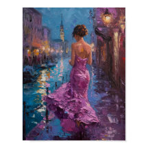 Cerulean Serenade: Twilight Promenade in Pink