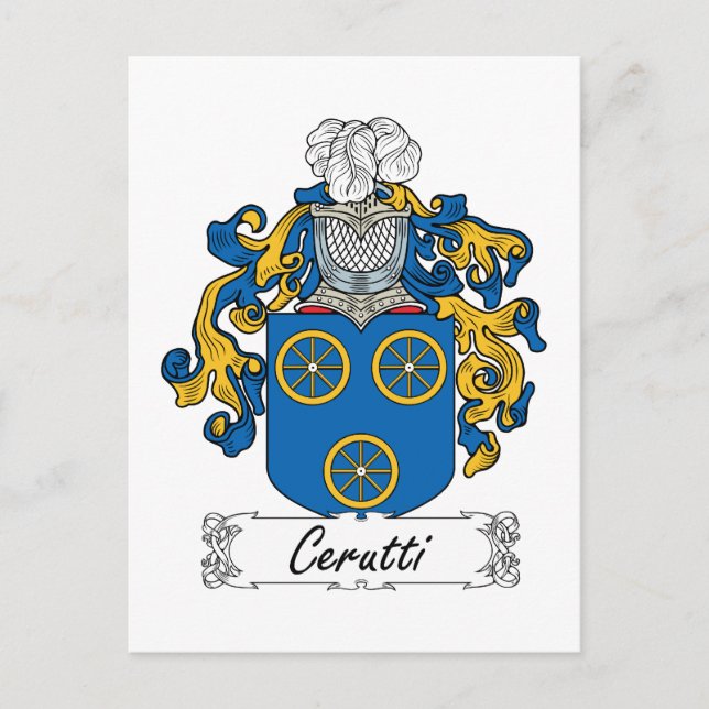 Cerutti Familienwappen Postkarte (Vorderseite)
