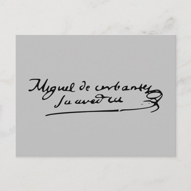 Cervantes Signature Postkarte (Vorderseite)