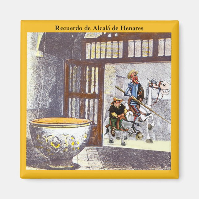 Cervantes Tauferer Schriftart Alcalá de Henares Magnet (Vorne)