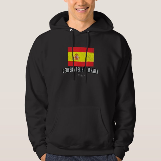 Cervera Del Ro Alhama Spanien Es Flag Stadt Bander Hoodie (Vorderseite)