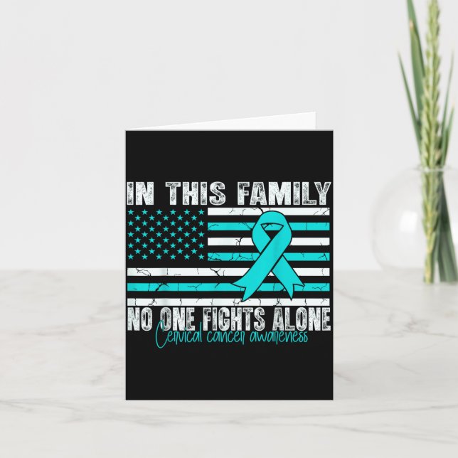 Cervical Cancer Awareness Women Men Cervical Cance Karte (Vorderseite)