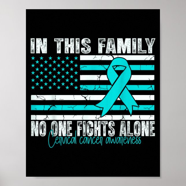 Cervical Cancer Awareness Women Men Cervical Cance Poster (Vorne)