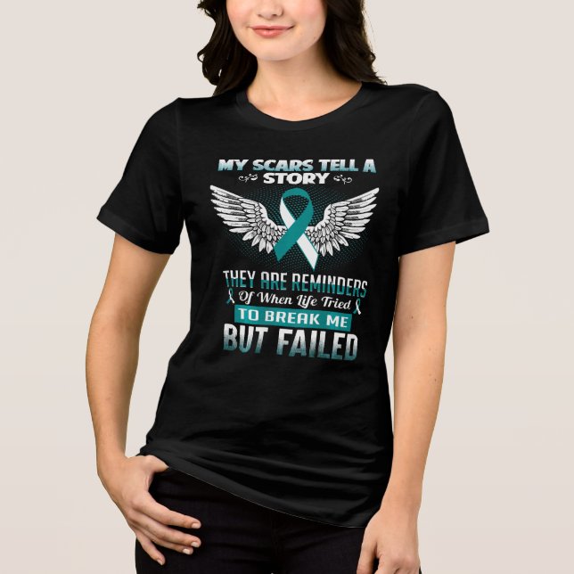 Cervical Cancer Women Tri-Blend Shirt (Vorderseite)