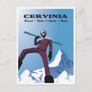 Cervinia, Breuil, Valle d’Aosta, Italien, Postkarte