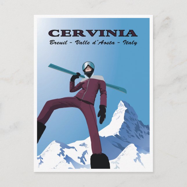 Cervinia, Breuil, Valle d’Aosta, Italien, Postkarte (Vorderseite)