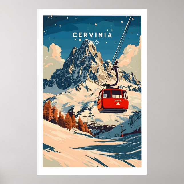 Cervinia Ski Print 1 Poster (Vorne)