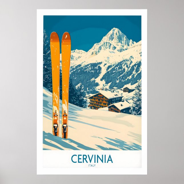 Cervinia Ski-Wandkunstposter 1 Poster (Vorne)