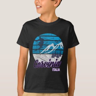 Cervinia Valle D'aosta Italien Skigebiet Snowboard T-Shirt