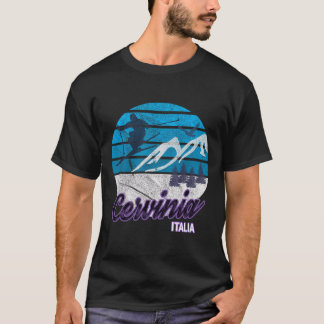 Cervinia Valle D'aosta Italien Skigebiet Snowboard T-Shirt