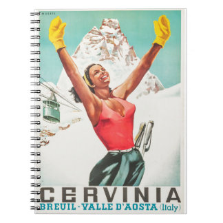 Cervinia Vintage Poster Notizblock