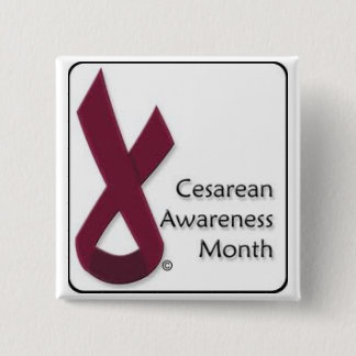 Cesarean Bewusstseins-Monatsknopf Button