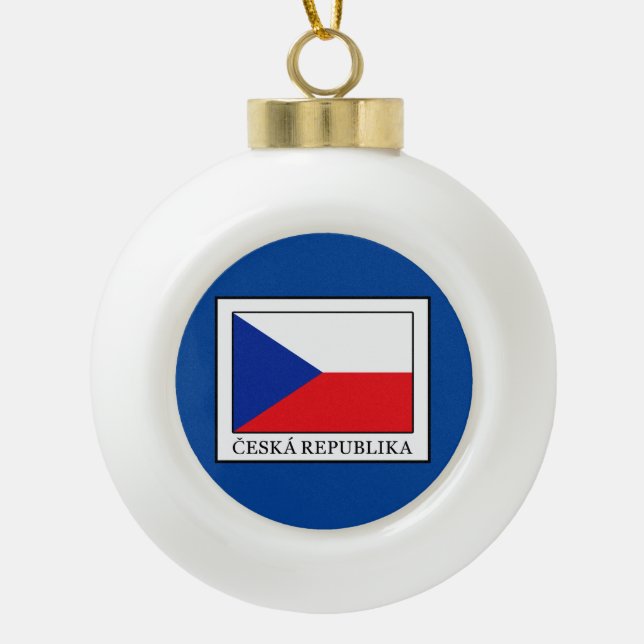Ceska Republika Keramik Kugel-Ornament (Vorderseite)