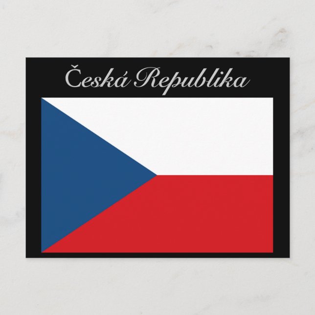 Česká republika vlajka postkarte (Vorderseite)