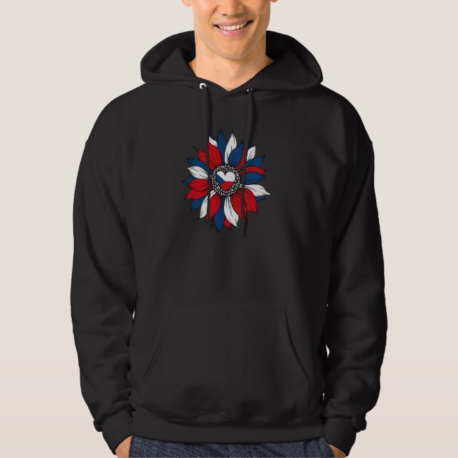 Ceska Tschechien Flag Sun Hoodie (Vorderseite)
