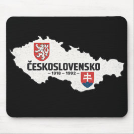 Československo 1918-1992 Vintage-Karte Retro Mousepad