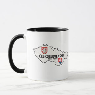 Československo 1918-1992 Vintage-Karte Retro Tasse