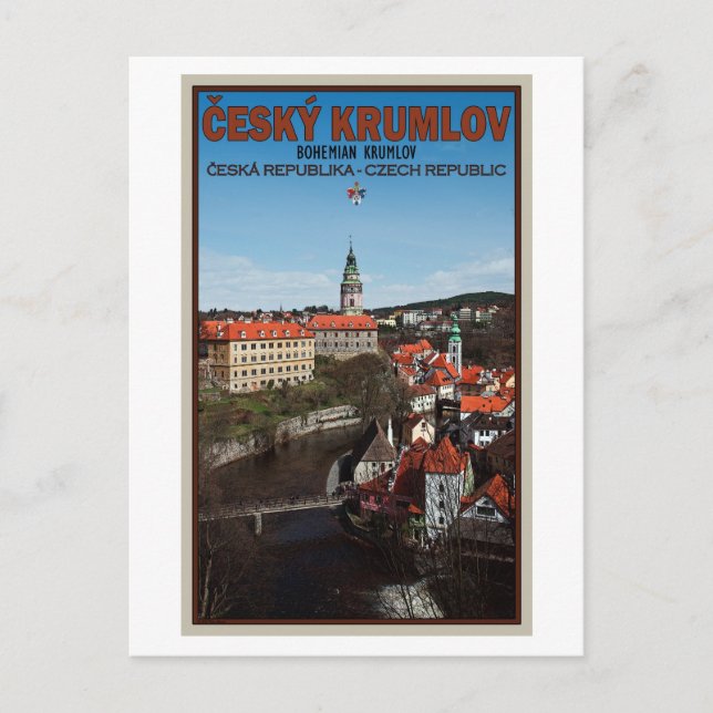 Cesky Krumlov - Moldau Postkarte (Vorderseite)