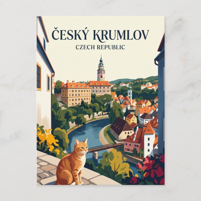 Cesky Krumlov Tschechien Postkarte (Vorderseite)