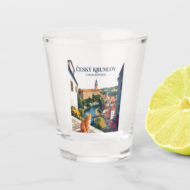 Cesky Krumlov Tschechien Schnapsglas (Vorderseite)