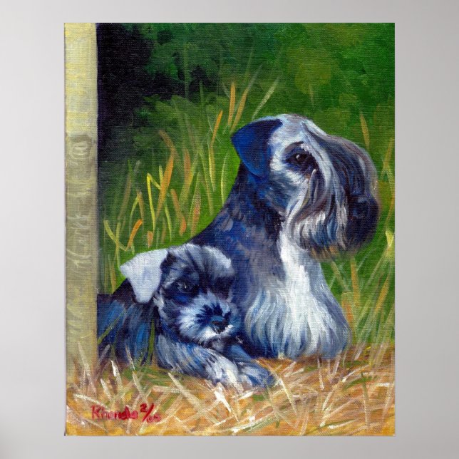Cesky Terrier Dog Portrait Poster (Vorne)