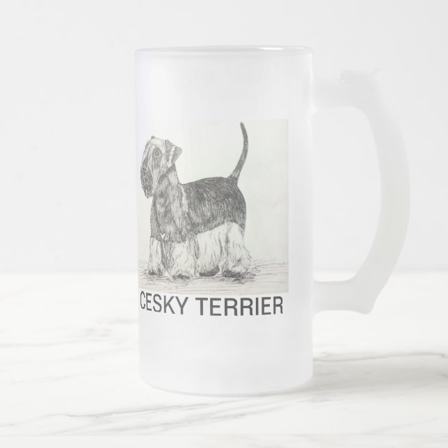 Cesky Terrier Mattglas Bierglas (Rechts)