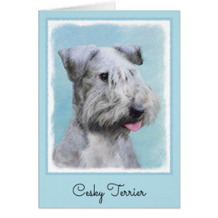 Cesky Terrier Painting - Niedliche Original Dog Ar