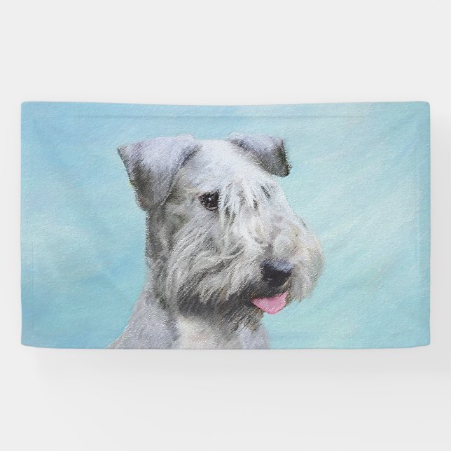 Cesky Terrier Painting - Niedliche Original Dog Ar Banner (Horizontal)