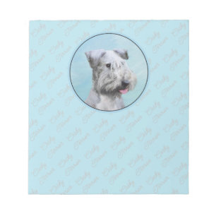 Cesky Terrier Painting - Niedliche Original Dog Ar Notizblock